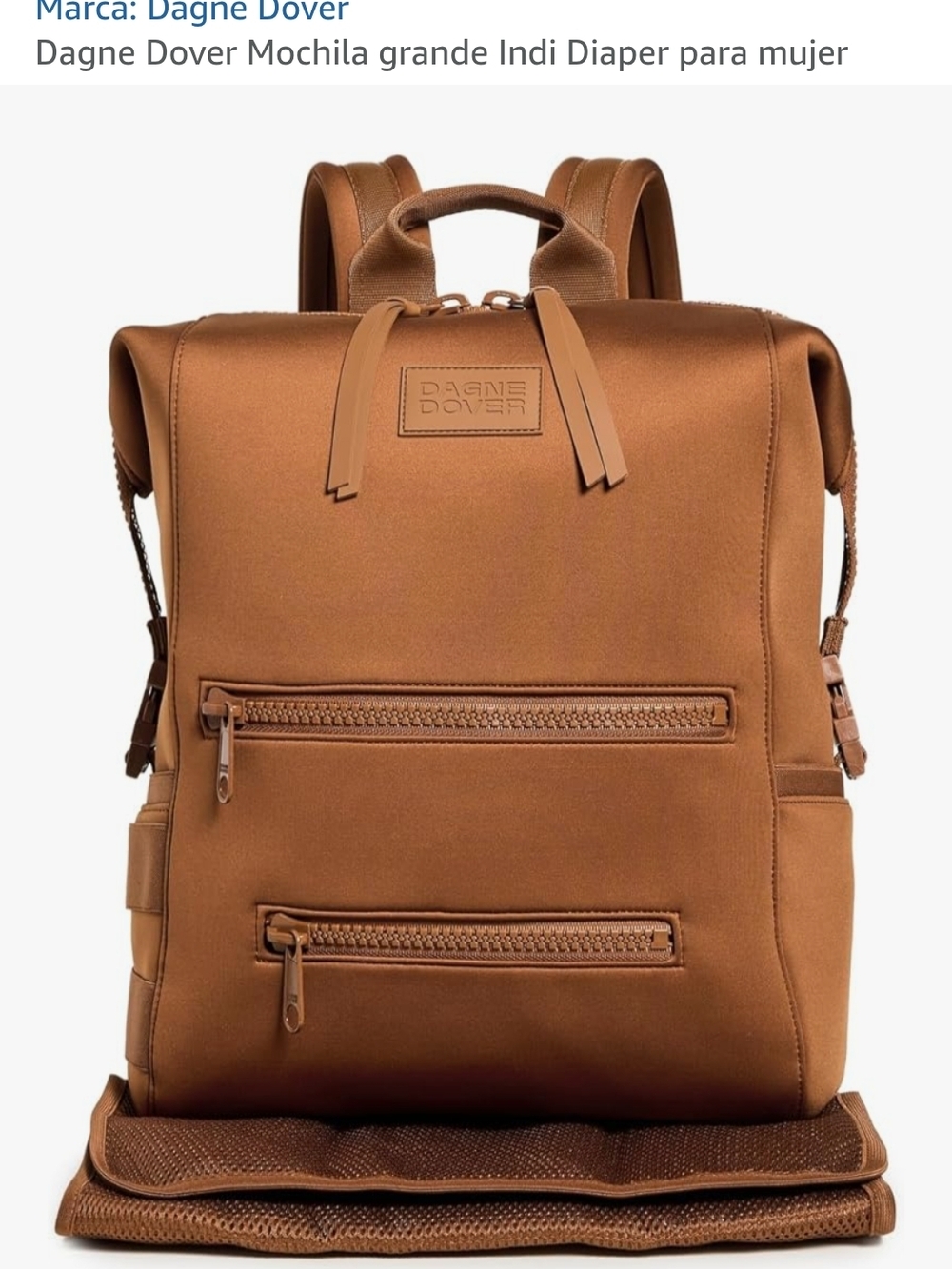 Dagne Dover Brown/ Tan Structured Everyday Backpack
